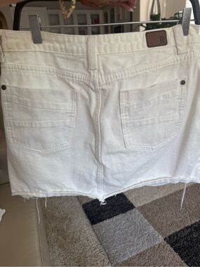 White Mini Denim Skirt - Brand